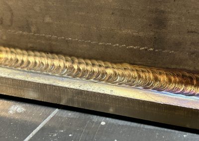 WIG-Naht auf Flachstahl